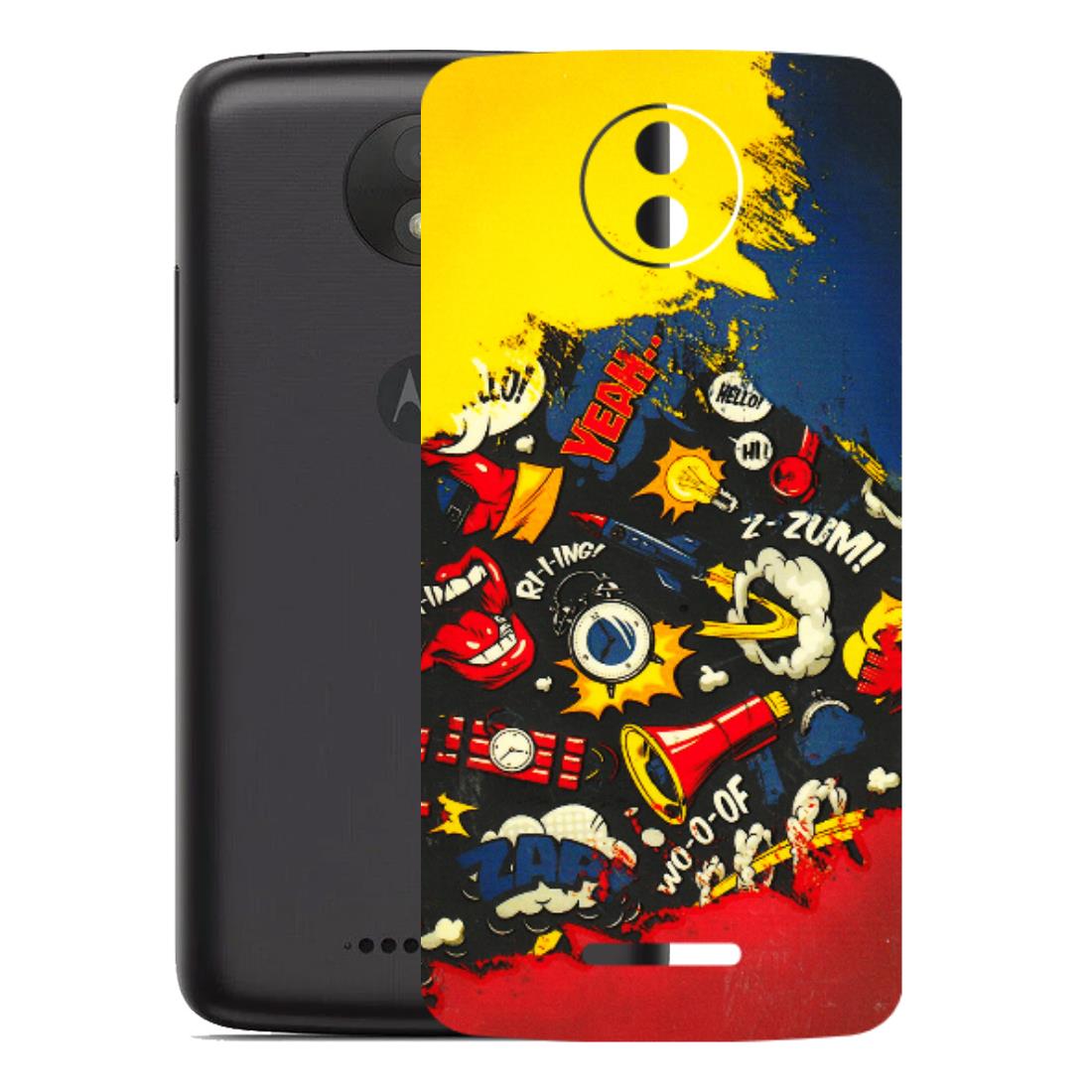 Motorola Phone Skins (All Models) - Pacific Doodle Art - 3D Embossed Finish (L-120) Motorola Moto C Plus