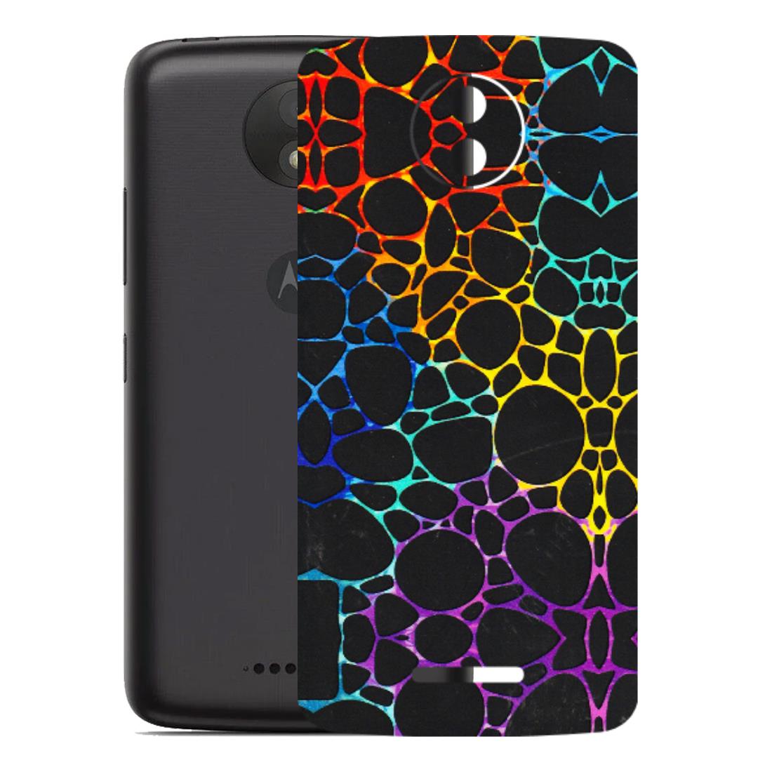 Motorola Phone Skins (All Models) - Abstract Art MultiColour - 3D Embossed Finish (L-133) Motorola Moto C Plus