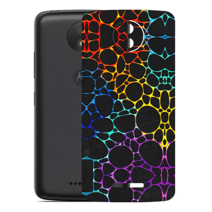 Motorola Phone Skins (All Models) - Abstract Art MultiColour - 3D Embossed Finish (L-133) Motorola Moto C Plus