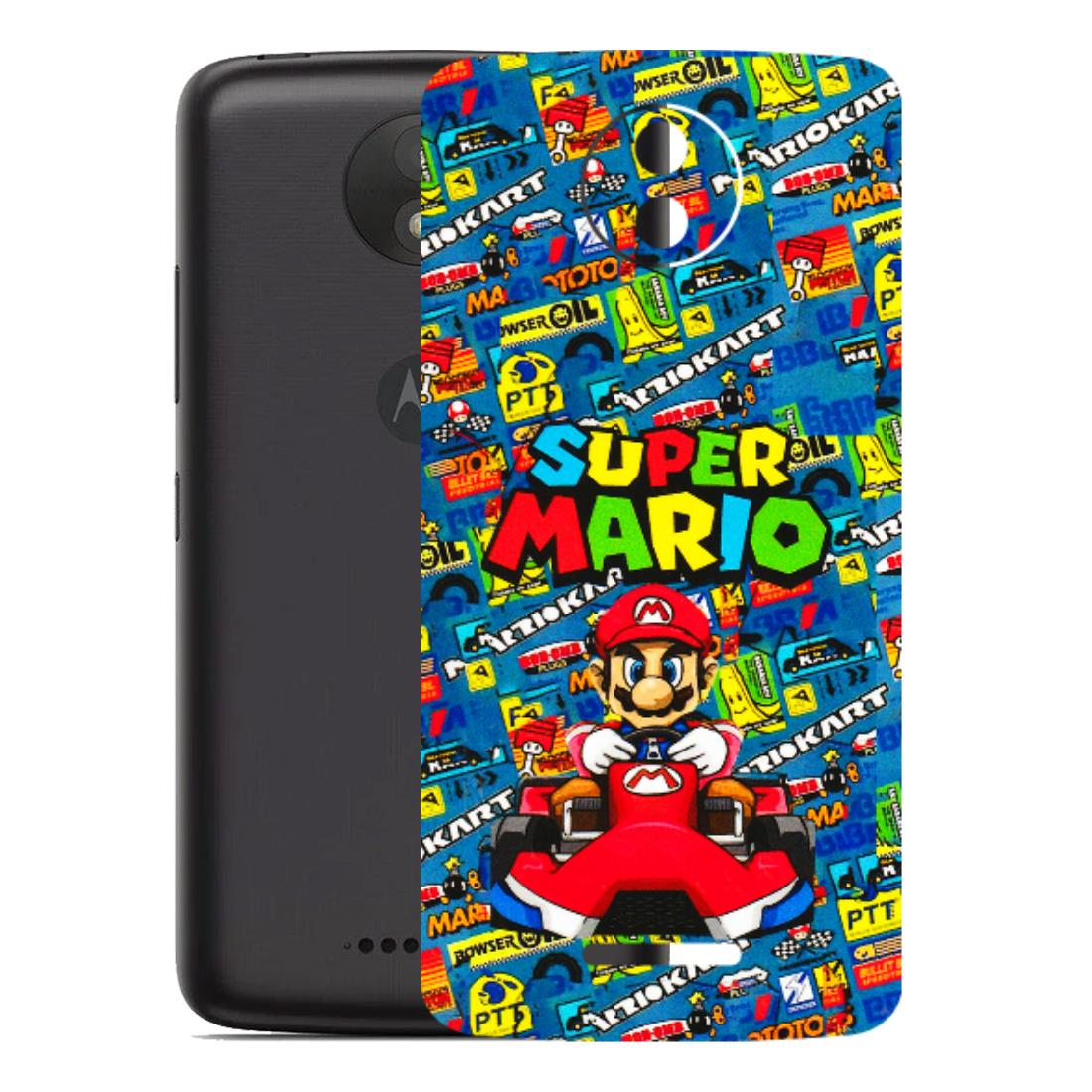 Motorola Phone Skins (All Models) - Super Mario Kart - 3D Embossed Finish (L-140) Motorola Moto C Plus