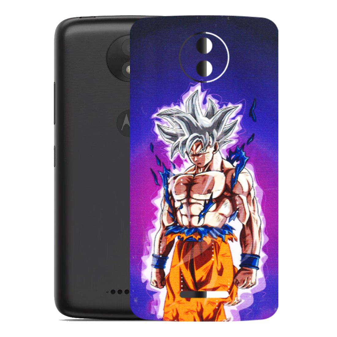 Motorola Phone Skins (All Models) - Goku Purple Anime - 3D Embossed Finish (L-147) Motorola Moto C Plus