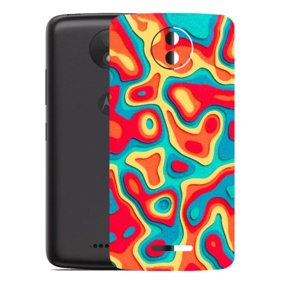 Motorola Phone Skins (All Models) - Abstract Swirl - 3D Embossed Finish (L-150) Motorola Moto C Plus