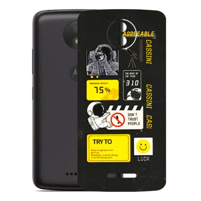 Motorola Phone Skins (All Models) - Black Cassini - 3D Embossed Finish (L-161) Motorola Moto C Plus