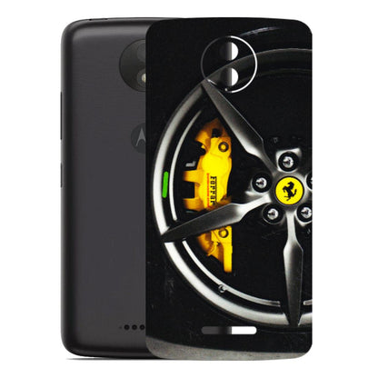 Motorola Phone Skins (All Models) - Ferrari Wheel Alloy - 3D Embossed Finish (L-173) Motorola Moto C Plus
