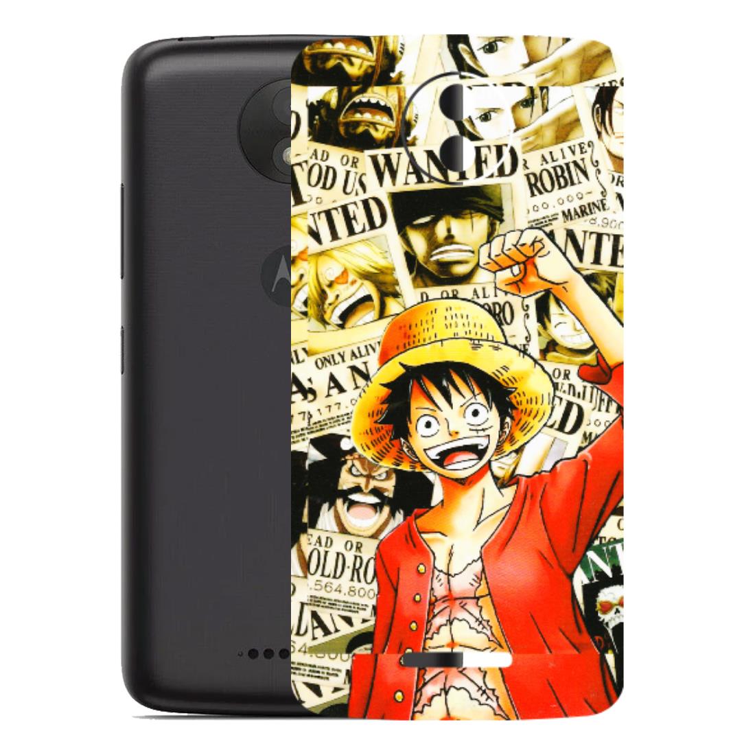 Motorola Phone Skins (All Models) - Luffy Anime - 3D Embossed Finish (L-177) Motorola Moto C Plus