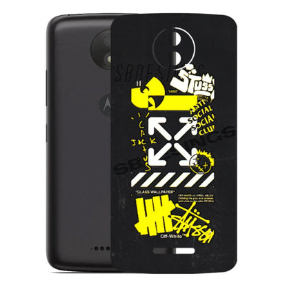 Motorola Phone Skins (All Models) - Anti Social Graffiti - 3D Embossed Finish (L-198) Motorola Moto C Plus