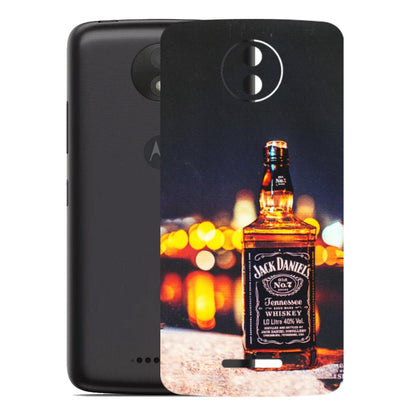 Motorola Phone Skins (All Models) - JD Whiskey Bottle - 3D Embossed Finish (L-20) Motorola Moto C Plus