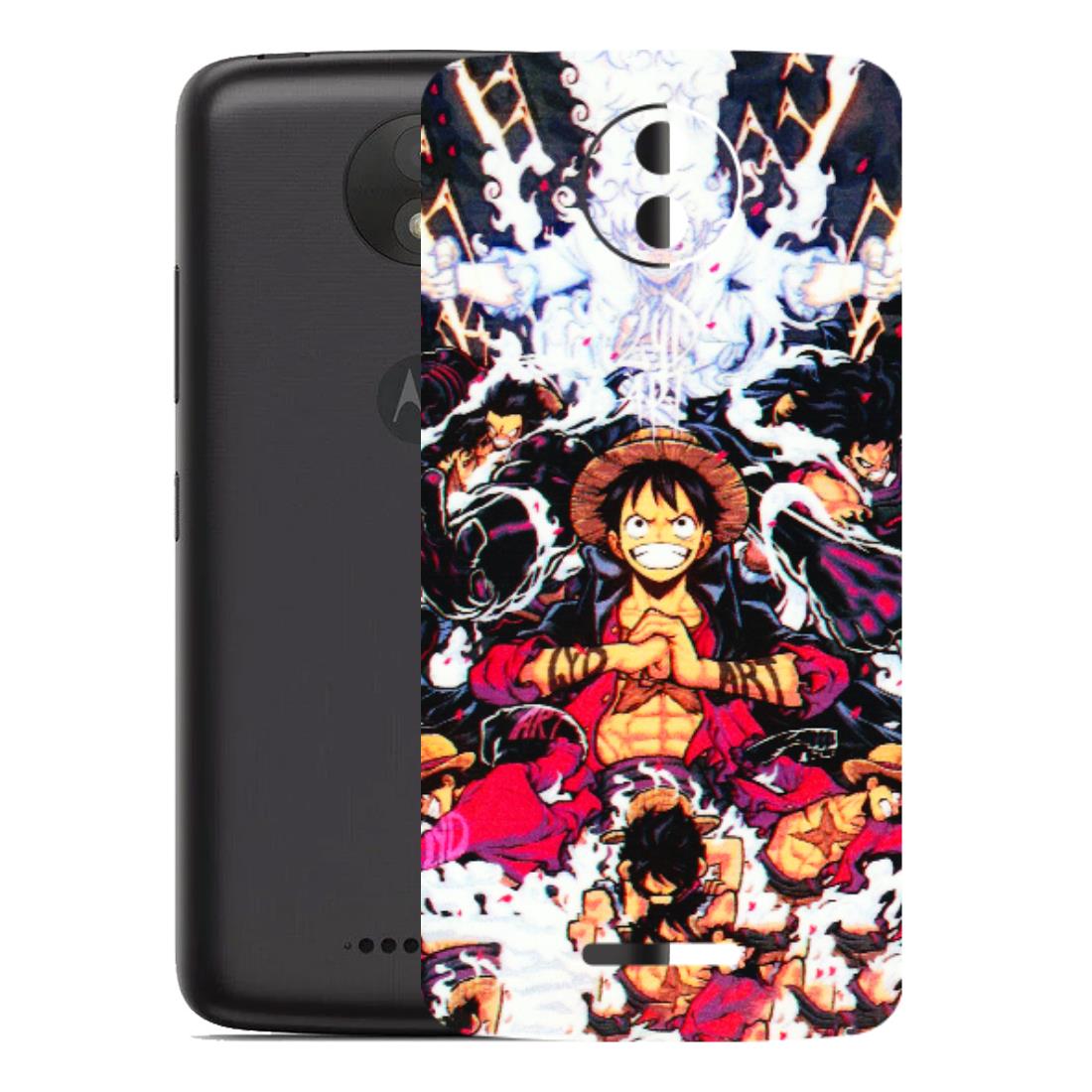Motorola Phone Skins (All Models) - Luffy Anime Character - 3D Embossed Finish (L-203) Motorola Moto C Plus