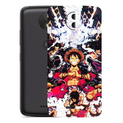 Motorola Phone Skins (All Models) - Luffy Anime Character - 3D Embossed Finish (L-203) Motorola Moto C Plus