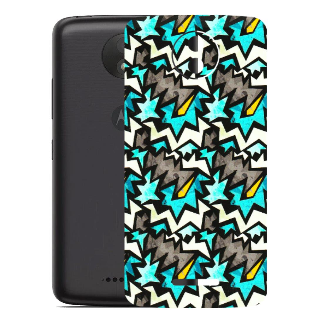 Motorola Phone Skins (All Models) - Funky Zig Zag - 3D Embossed Finish (L-223) Motorola Moto C Plus