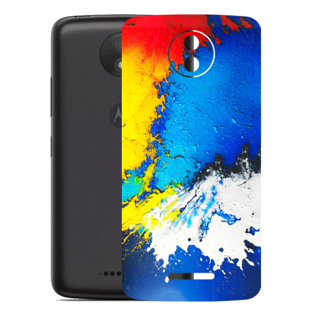 Motorola Phone Skins (All Models) - Acrylic Paint Spill - 3D Embossed Finish (L-229) Motorola Moto C Plus