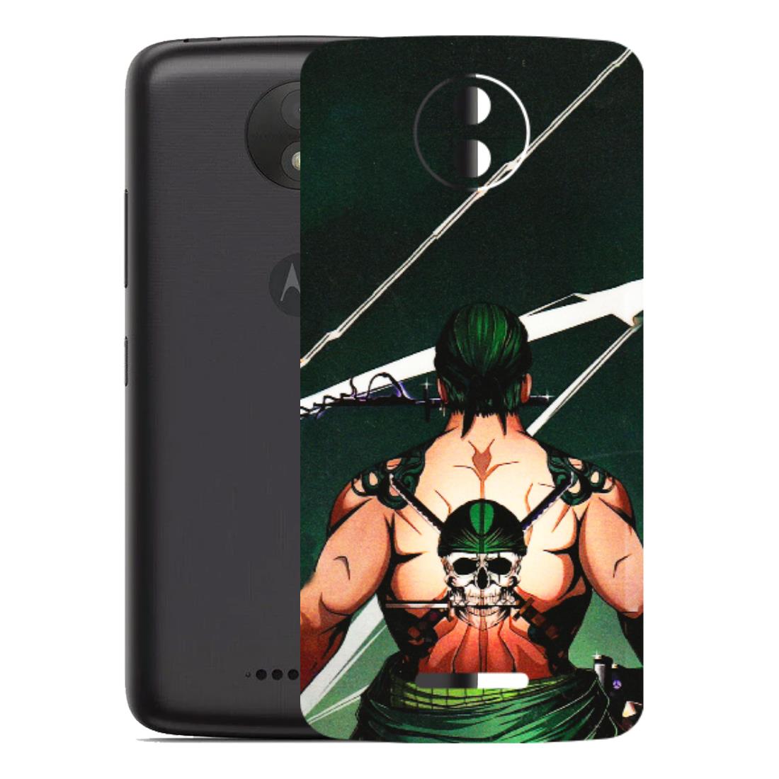 Motorola Phone Skins (All Models) - Zoro Anime - 3D Embossed Finish (L-23) Motorola Moto C Plus