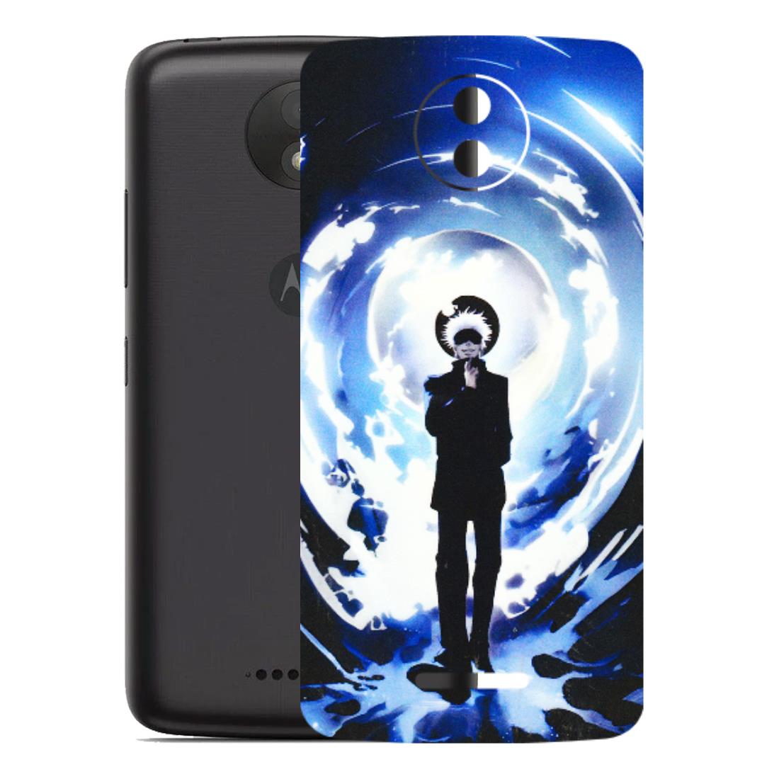 Motorola Phone Skins (All Models) - Satoru Gojo Dark Blue - 3D Embossed Finish (L-235) Motorola Moto C Plus