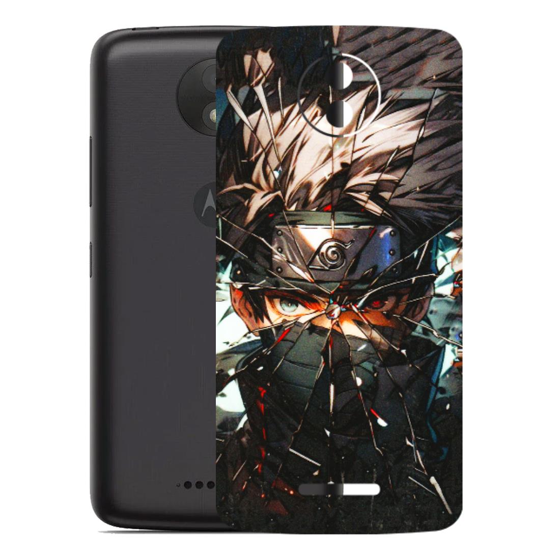 Motorola Phone Skins (All Models) - Kakashi Shattered Glass Effect - 3D Embossed Finish (L-237) Motorola Moto C Plus