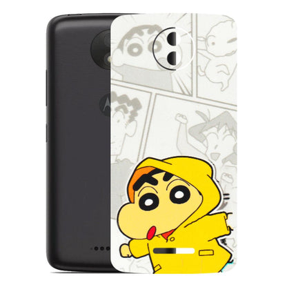 Motorola Phone Skins (All Models) - Yellow Shinchan Comic - 3D Embossed Finish (L-246) Motorola Moto C Plus