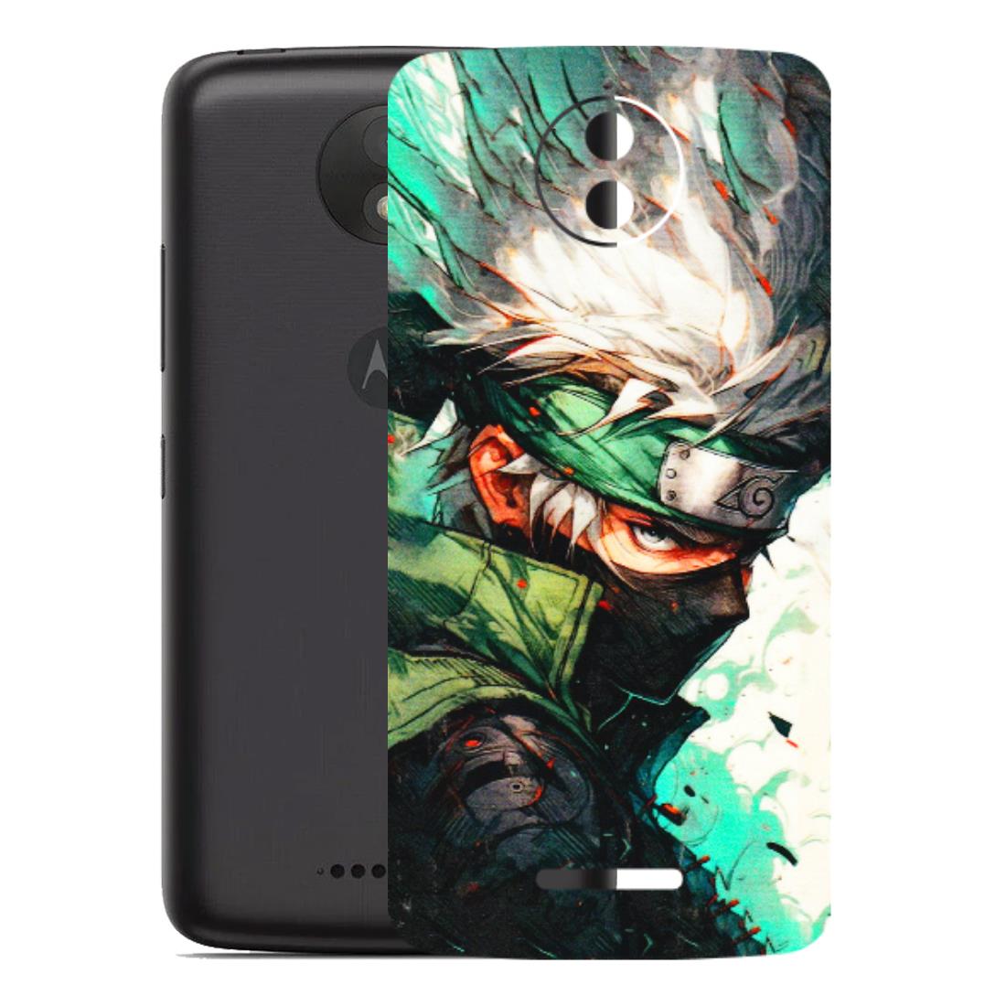 Motorola Phone Skins (All Models) - Kakashi Side Profile - 3D Embossed Finish (L-249) Motorola Moto C Plus