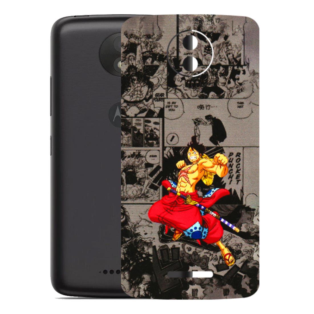 Motorola Phone Skins (All Models) - One Piece Rocket Punch Manga - 3D Embossed Finish (L-25) Motorola Moto C Plus