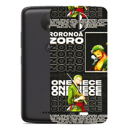 Motorola Phone Skins (All Models) - One Piece Zoro - 3D Embossed Finish (L-250) Motorola Moto C Plus