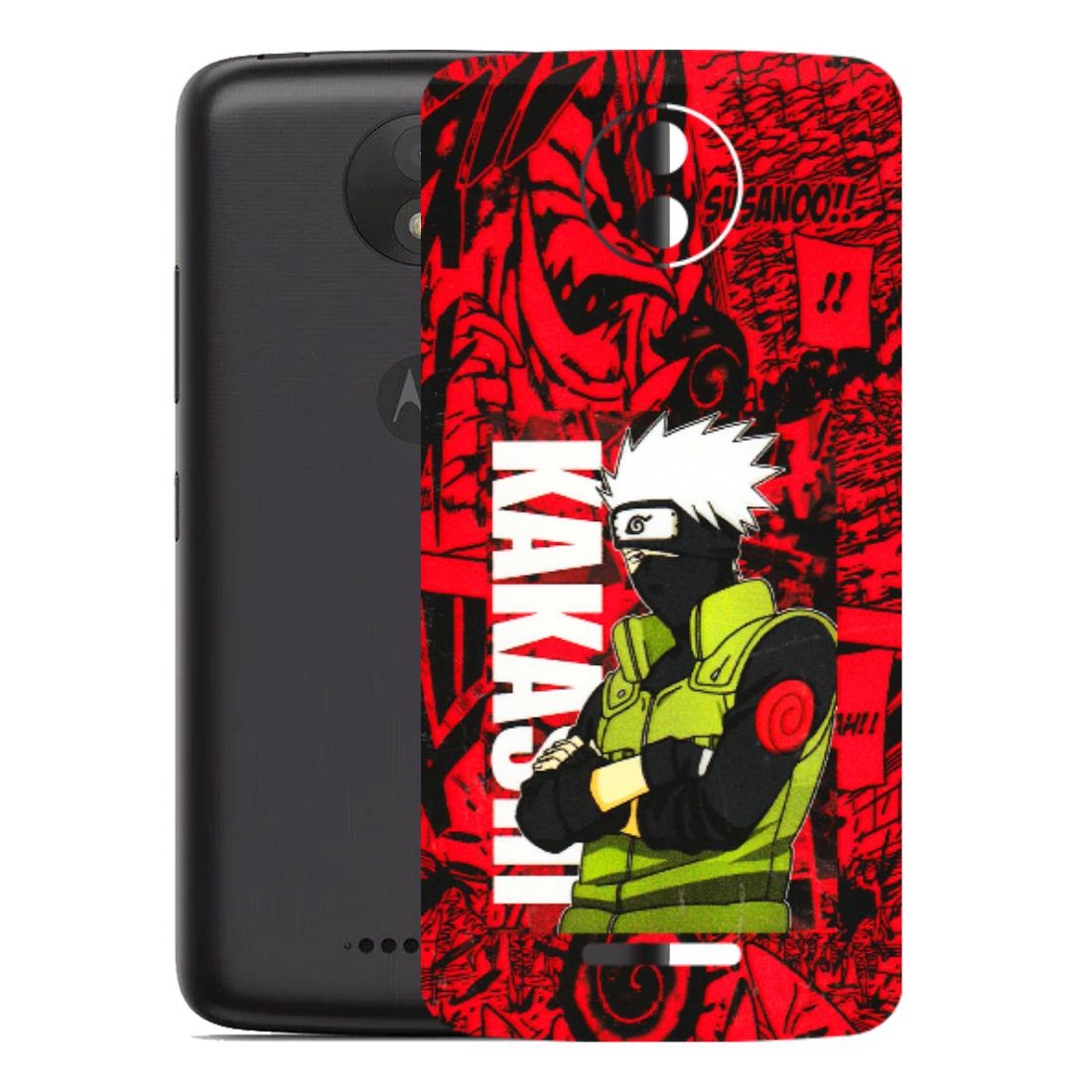 Motorola Phone Skins (All Models) - Kakashi Red Anime - 3D Embossed Finish (L-251) Motorola Moto C Plus