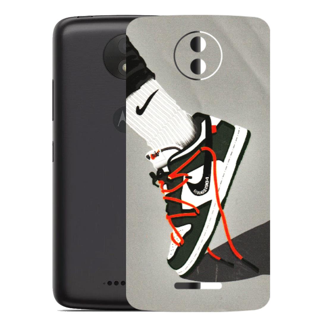 Motorola Phone Skins (All Models) - New Grey Sneaker - 3D Embossed Finish (L-261) Motorola Moto C Plus