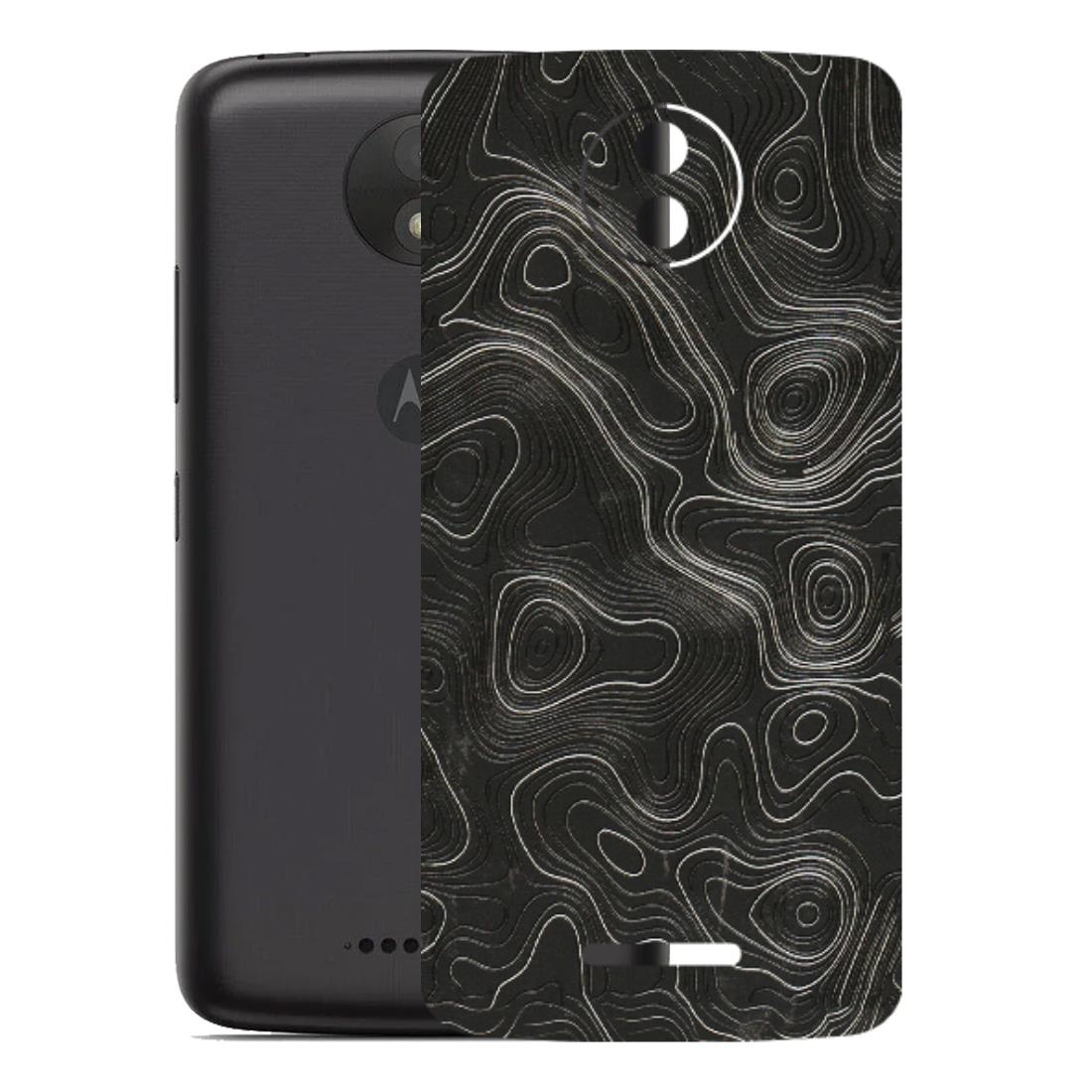 Motorola Phone Skins (All Models) - Abstract White Line Map - 3D Embossed Finish (L-269) Motorola Moto C Plus