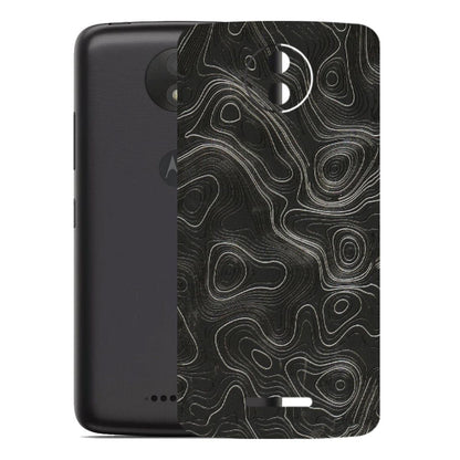 Motorola Phone Skins (All Models) - Abstract White Line Map - 3D Embossed Finish (L-269) Motorola Moto C Plus