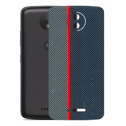 Motorola Phone Skins (All Models) - Blue Sober Lines - 3D Embossed Finish (L-305) Motorola Moto C Plus
