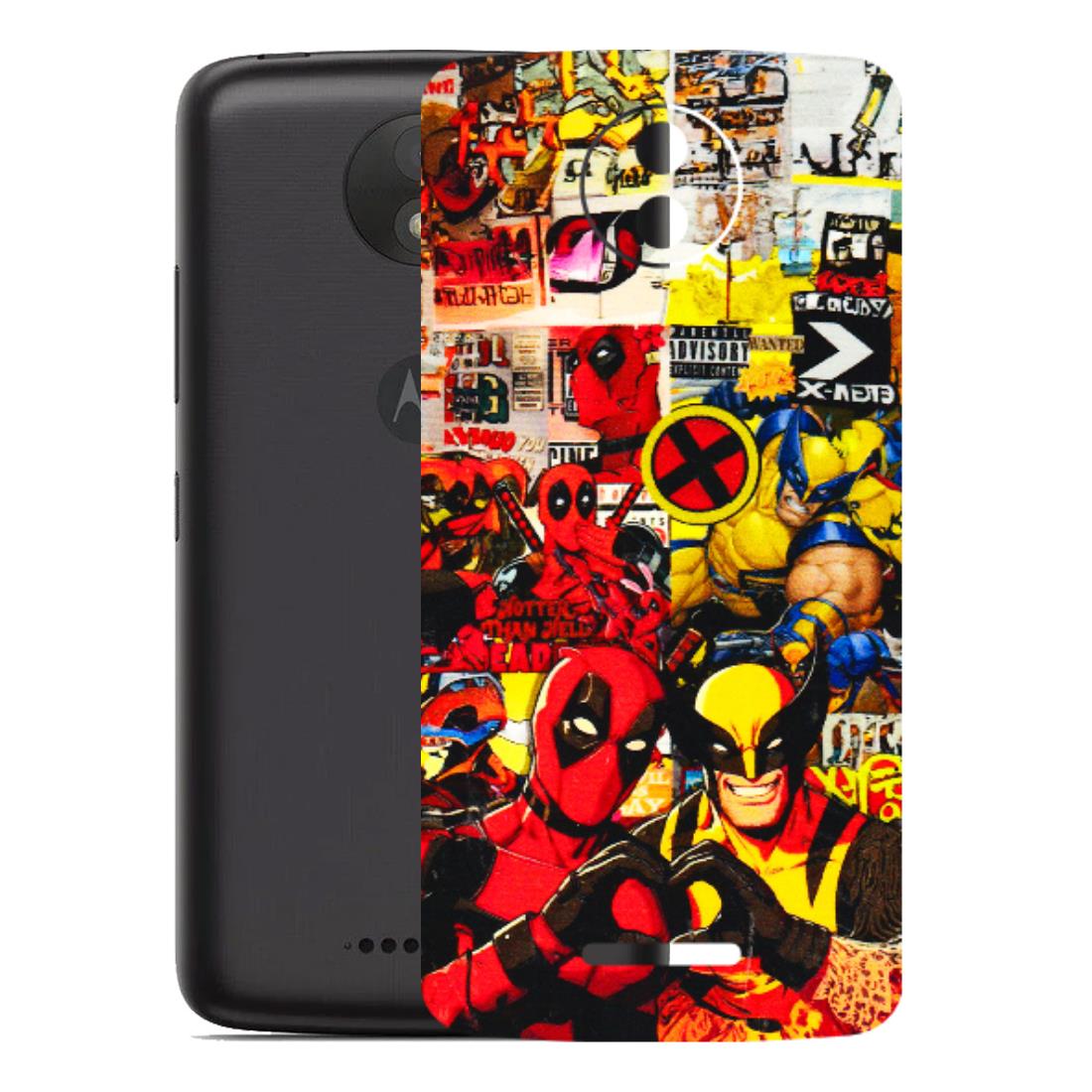 Motorola Phone Skins (All Models) - Spidy Wolverine - 3D Embossed Finish (L-310) Motorola Moto C Plus