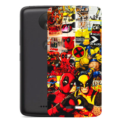 Motorola Phone Skins (All Models) - Spidy Wolverine - 3D Embossed Finish (L-310) Motorola Moto C Plus