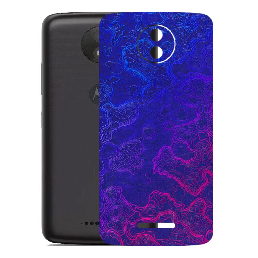Motorola Phone Skins (All Models) - Purple Ripples Swirl - 3D Embossed Finish (L-314) Motorola Moto C Plus