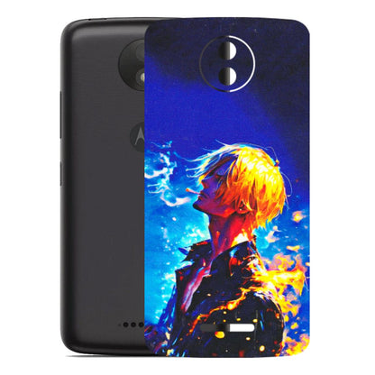 Motorola Phone Skins (All Models) - Sanji Vinsmoke One Piece - 3D Embossed Finish (L-319) Motorola Moto C Plus