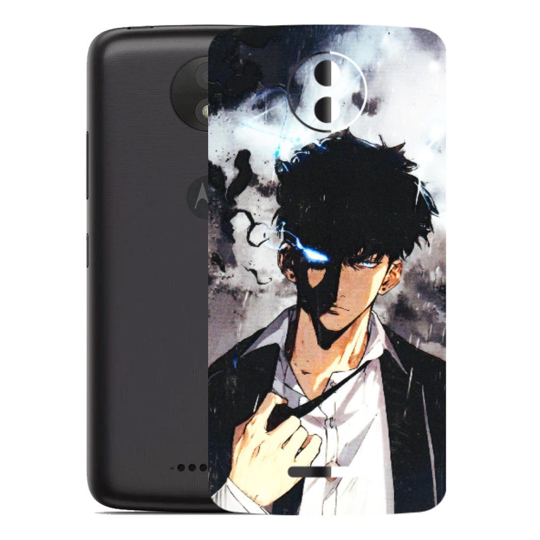 Motorola Phone Skins (All Models) - Sung Jinwoo Manhwa Anime - 3D Embossed Finish (L-328) Motorola Moto C Plus