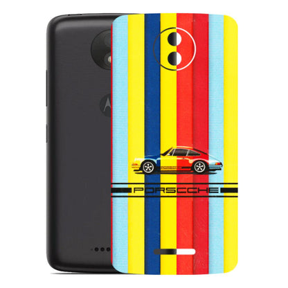 Motorola Phone Skins (All Models) - Multicolour Porche - 3D Embossed Finish (L-39) Motorola Moto C Plus