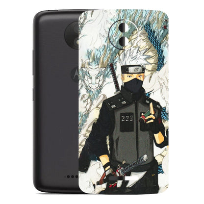 Motorola Phone Skins (All Models) - Kakashi Hatake Naruto Anime - 3D Embossed Finish (L-46) Motorola Moto C Plus