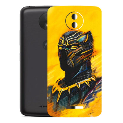 Motorola Phone Skins (All Models) - Yellow Panther - 3D Embossed Finish (L-54) Motorola Moto C Plus