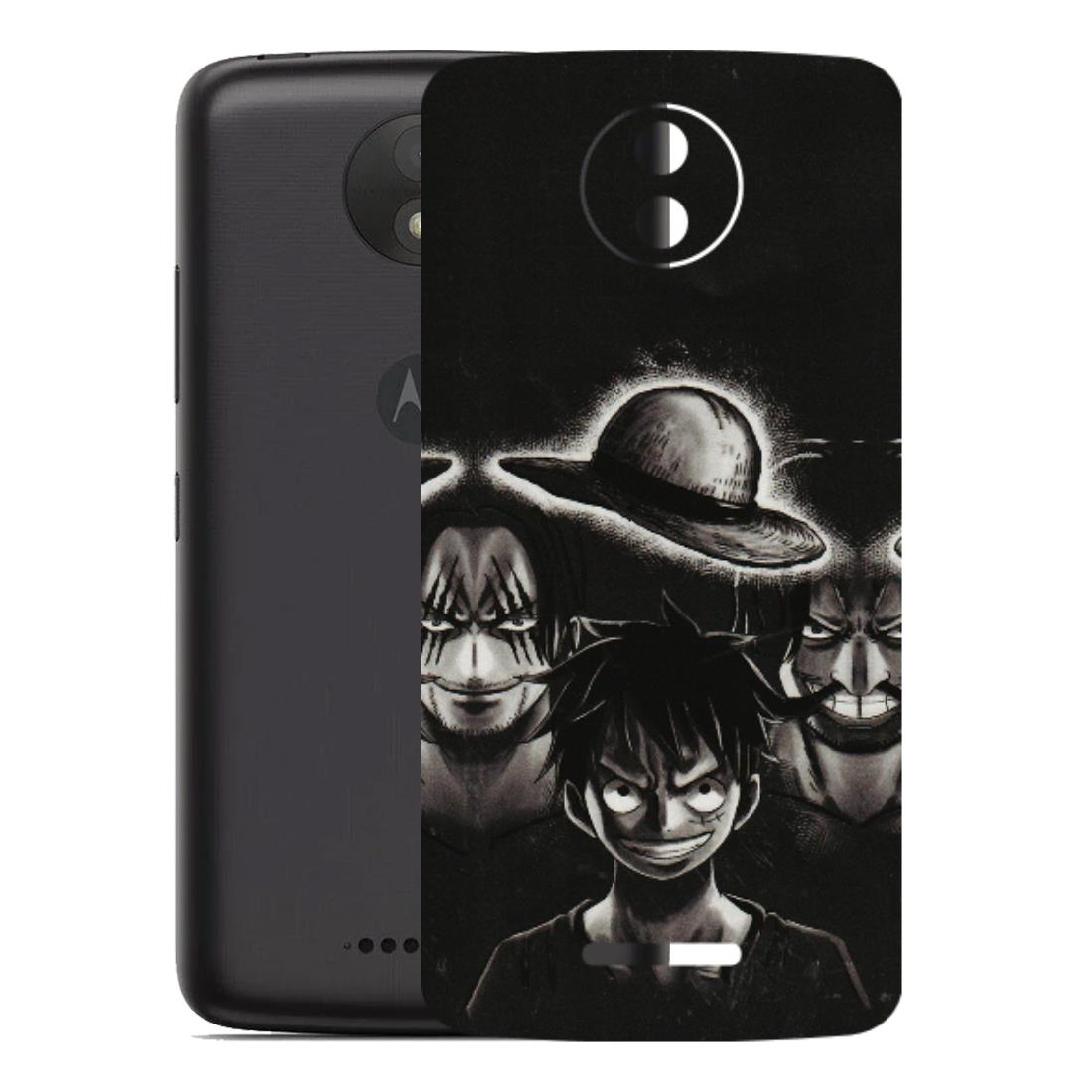 Motorola Phone Skins (All Models) - Black Luffy Hat - 3D Embossed Finish (L-57) Motorola Moto C Plus