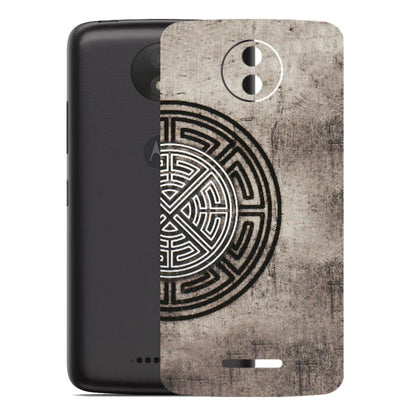 Motorola Phone Skins (All Models) - Mysterious Circular Design - 3D Embossed Finish (L-63) Motorola Moto C Plus