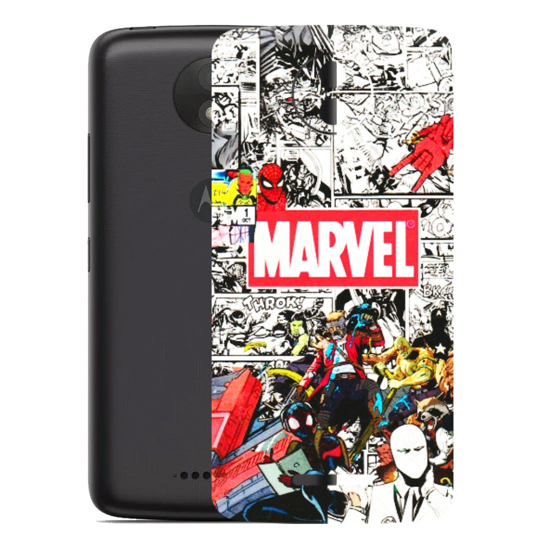 Motorola Phone Skins (All Models) - Marvel Colorful Comic - 3D Embossed Finish (L-64) Motorola Moto C Plus