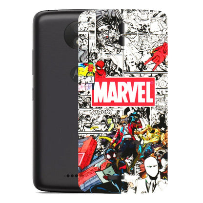 Motorola Phone Skins (All Models) - Marvel Colorful Comic - 3D Embossed Finish (L-64) Motorola Moto C Plus