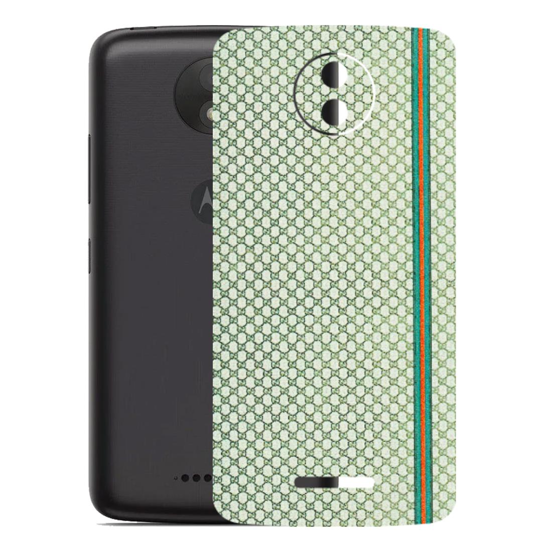 Motorola Phone Skins (All Models) - Gucci Fabric Pattern - 3D Embossed Finish (L-73) Motorola Moto C Plus