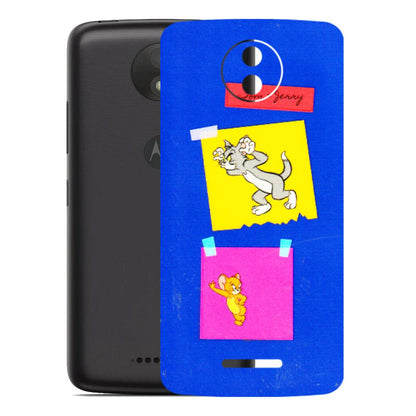 Motorola Phone Skins (All Models) - Tom N Jerry Sticky Notes - 3D Embossed Finish (L-88) Motorola Moto C Plus