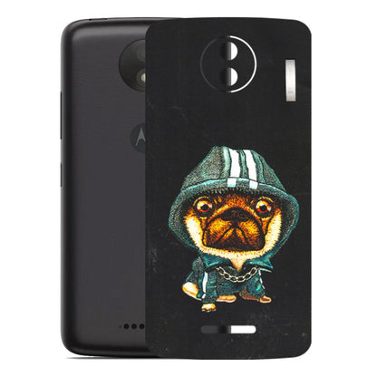 Motorola Phone Skins (All Models) - Puppy N Hoodie - 3D Embossed Finish (L-90) Motorola Moto C Plus
