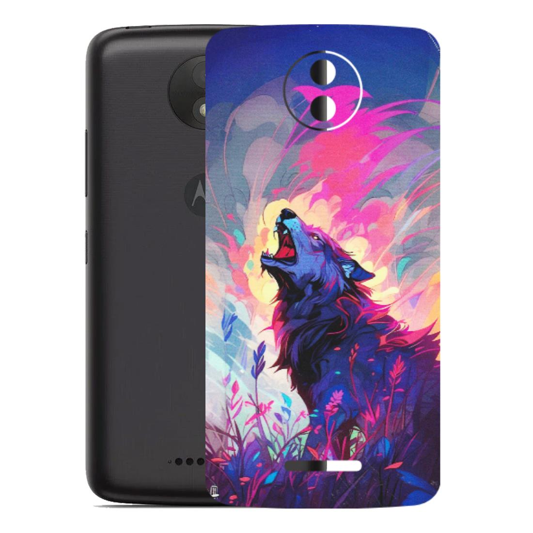 Motorola Phone Skins (All Models) - New Wild Wolf Abstract - Matte Finish (M-125) Motorola Moto C Plus