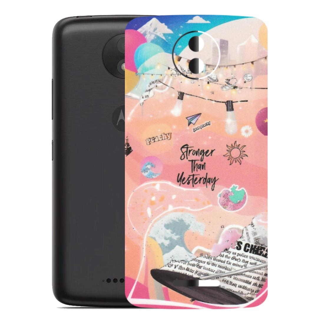 Motorola Phone Skins (All Models) - Stronger Then Yesterday - Matte Finish (M-128) Motorola Moto C Plus