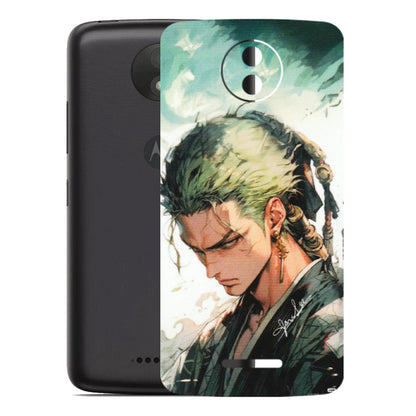 Motorola Phone Skins (All Models) - New Roronoa Zoro One Picece Anime - Matte Finish (M-140) Motorola Moto C Plus