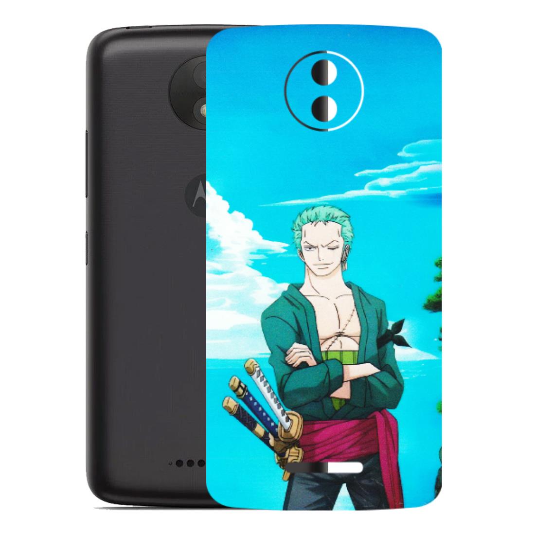 Motorola Phone Skins (All Models) - Cool Swordman Zoro Anime - Matte Finish (M-143) Motorola Moto C Plus
