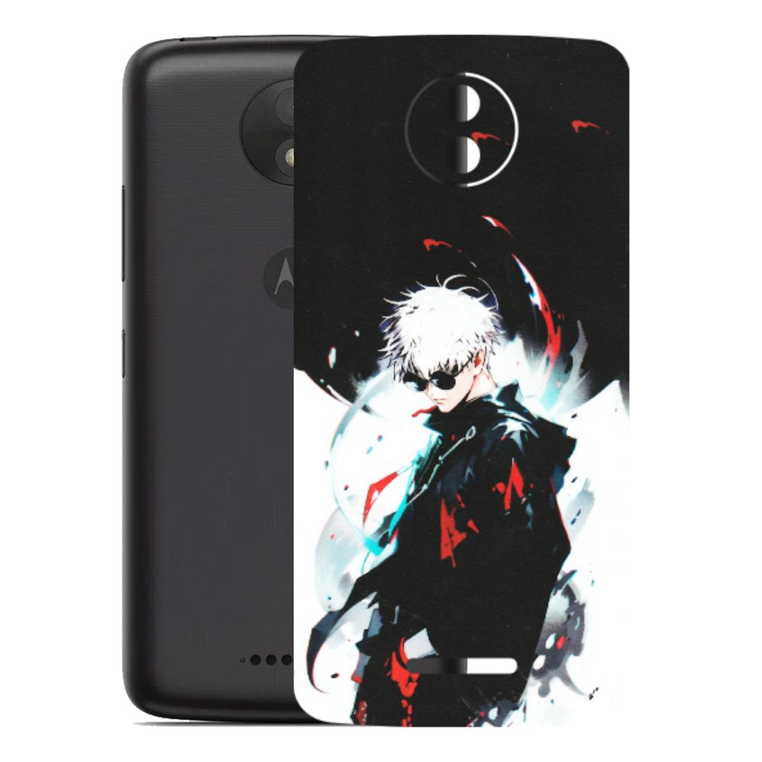 Motorola Phone Skins (All Models) - Gojo Powerful Charater Kaisen Anime - Matte Finish (M-144) Motorola Moto C Plus