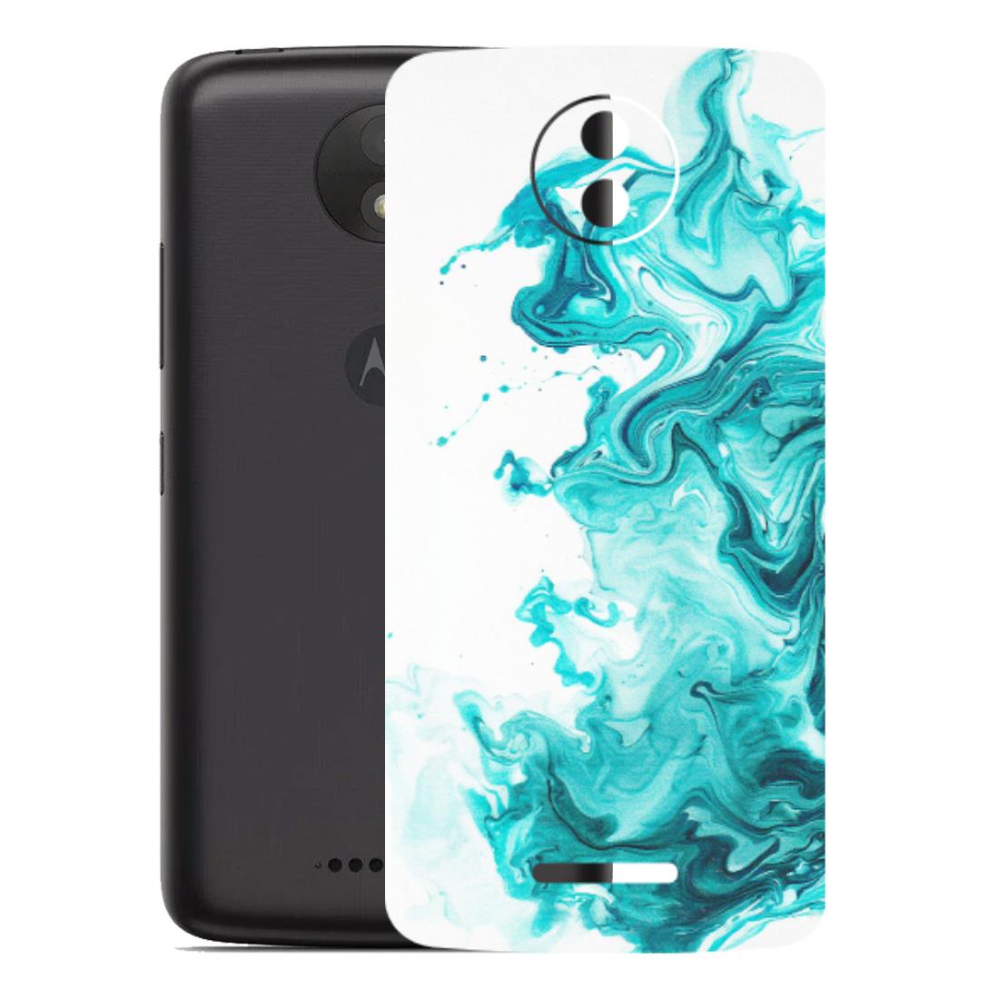 Motorola Phone Skins (All Models) - Sky Blue Abstract Colour - Matte Finish (M-146) Motorola Moto C Plus
