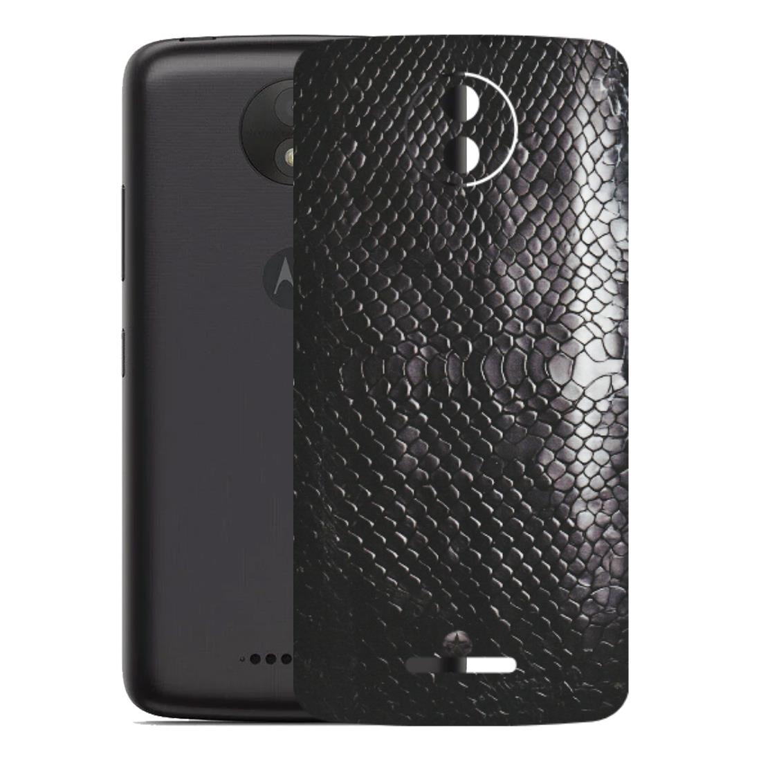 Motorola Phone Skins (All Models) - Black Snack Leather - Matte Finish (M-147) Motorola Moto C Plus