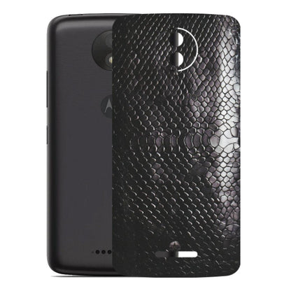 Motorola Phone Skins (All Models) - Black Snack Leather - Matte Finish (M-147) Motorola Moto C Plus
